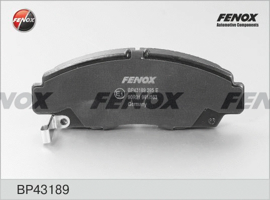 Kit de plaquettes de frein, frein à disque FENOX BP43189