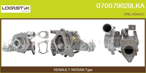 Turbocompresseur, suralimentation LGK 070079020LKA