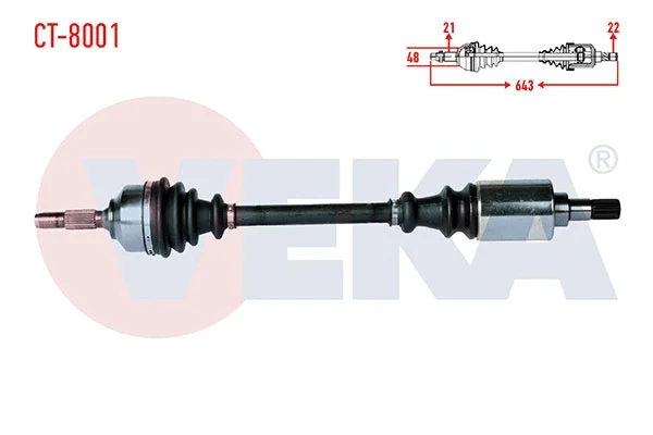 Arbre de transmission VEKA CT-8001