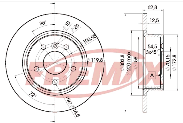 Disque de frein FREMAX BD-2004