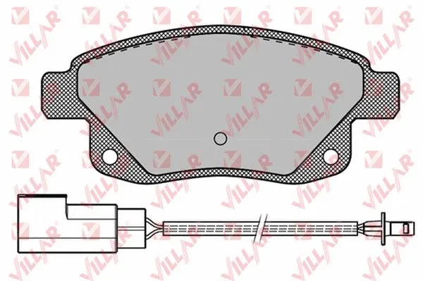Kit de plaquettes de frein, frein à disque VILLAR 626.1261