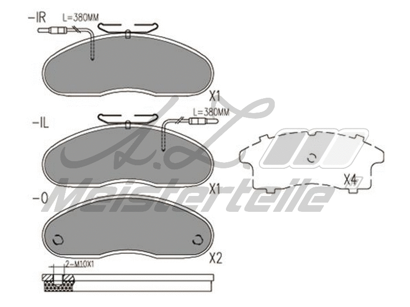 Kit de plaquettes de frein, frein à disque A.Z. Meisterteile AZMT-44-022-2131