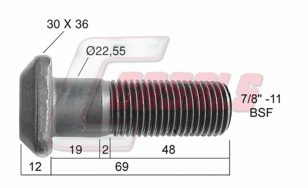 Boulon de roue CASALS 21305