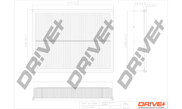 Filtre à air Dr!ve+ DP1110.10.0195