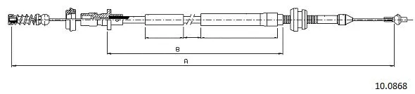 Câble d'accélération CABOR 10.0868
