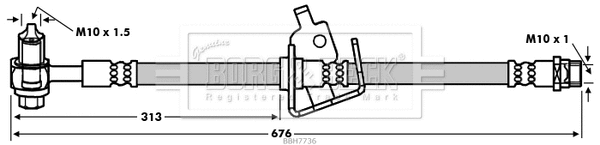 Flexible de frein BORG & BECK BBH7736