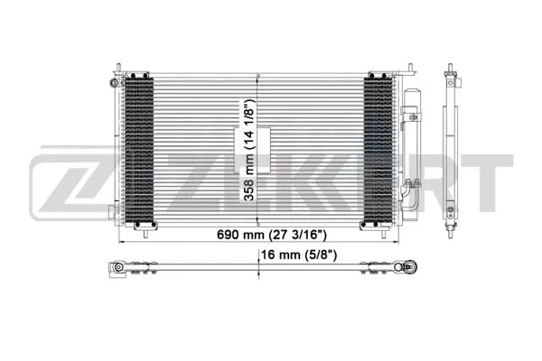 Condenseur, climatisation ZEKKERT MK-3042