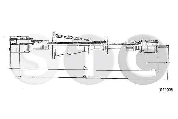 Câble flexible de commande de compteur STC T482974