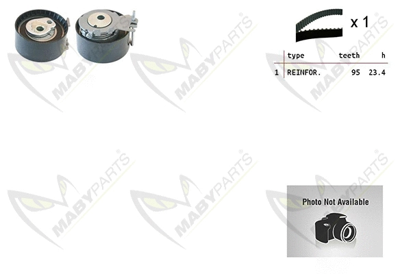 Pompe à eau + kit de courroie crantée MABYPARTS OBKWP0066