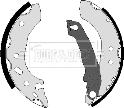 Jeu de mâchoires de frein BORG & BECK BBS6036