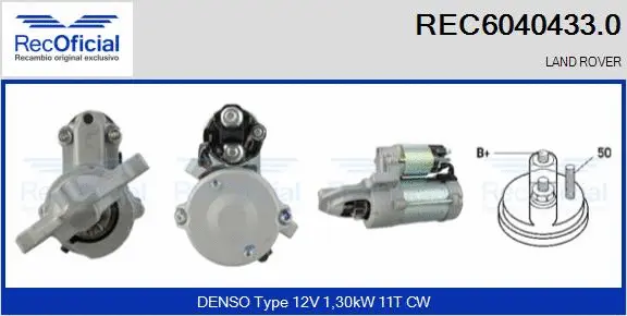 Démarreur RECOFICIAL REC6040433.0