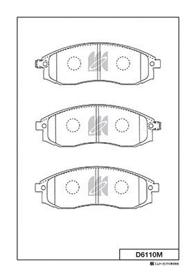 Kit de plaquettes de frein, frein à disque MK Kashiyama D6110M