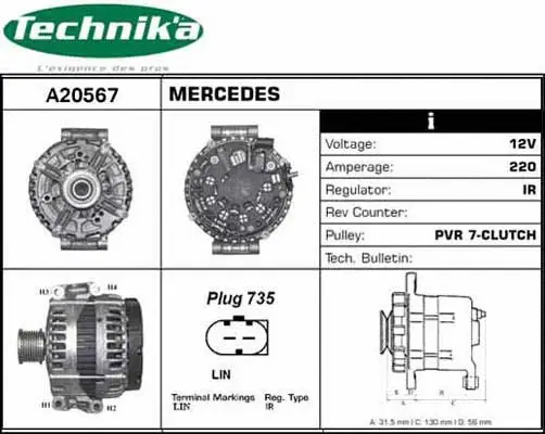 Alternateur Technika A20567