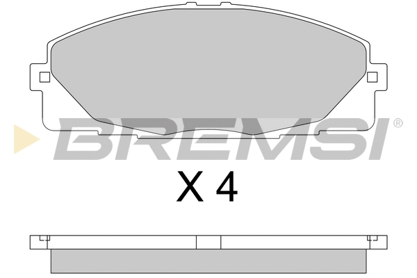 Kit de plaquettes de frein, frein à disque BREMSI BP3763