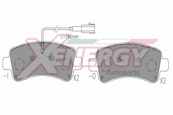 Kit de plaquettes de frein, frein à disque AP XENERGY X41295
