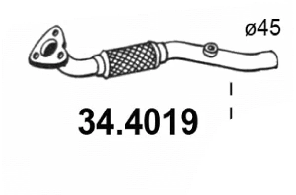 Tuyau d'échappement ASSO 34.4019