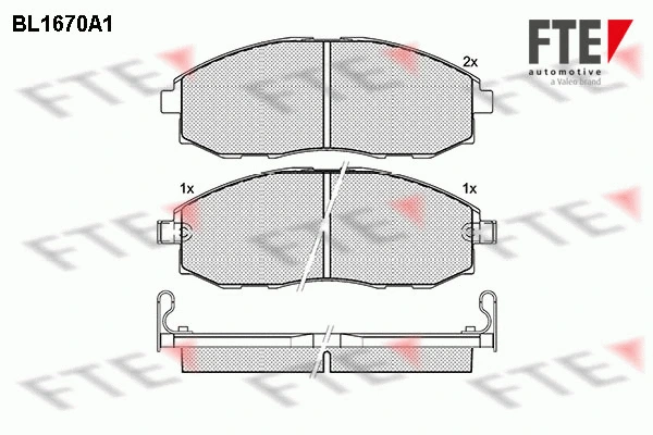 Kit de plaquettes de frein, frein à disque FTE 9010285