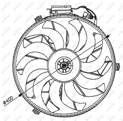 Ventilateur, refroidissement du moteur NRF 47028