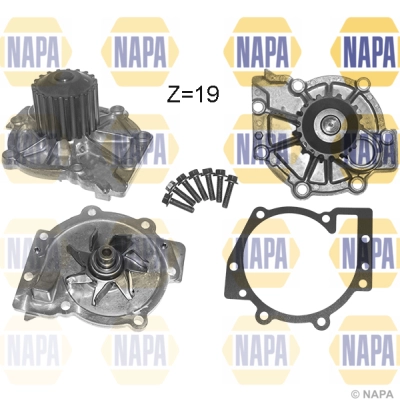 Pompe à eau, refroidissement du moteur NAPA NWP1538