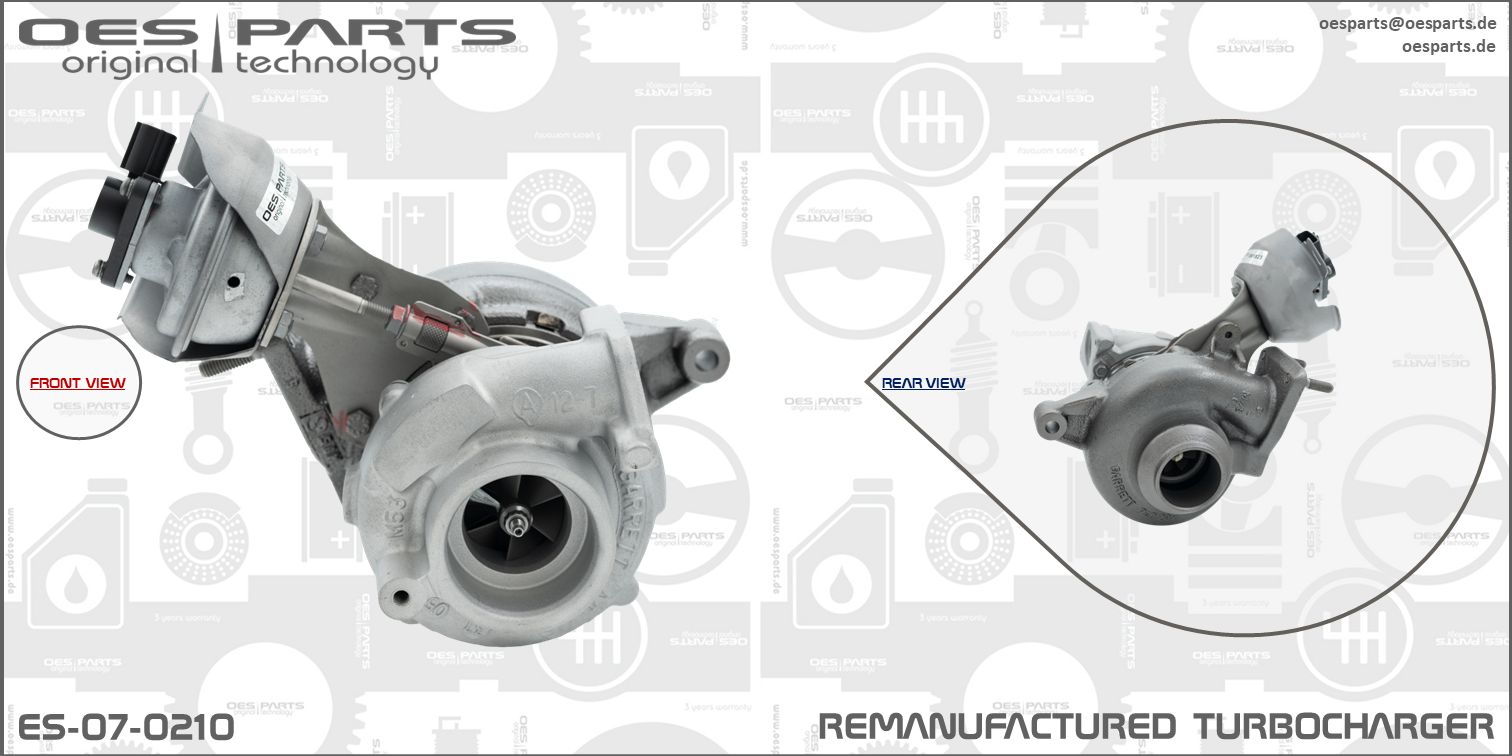 Turbocompresseur, suralimentation OES PARTS ES-07-0210