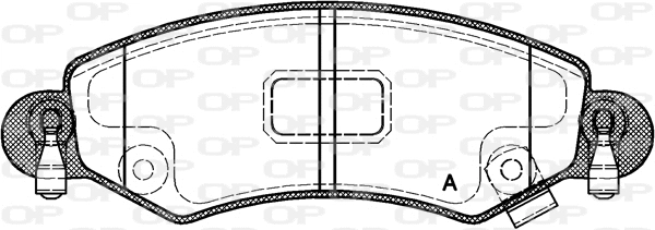 Kit de plaquettes de frein, frein à disque OPEN PARTS BPA0702.12