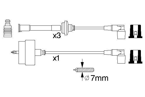 Kit de câbles d'allumage BOSCH 0 356 912 824