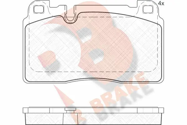 Kit de plaquettes de frein, frein à disque R BRAKE RB2112