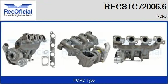 Turbocompresseur, suralimentation RECOFICIAL RECSTC72006.6