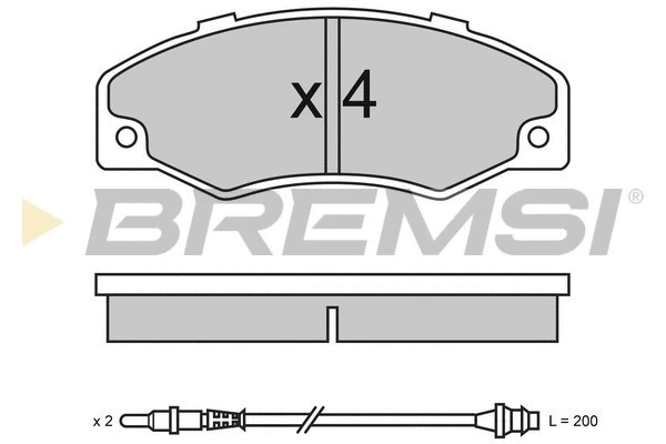 Kit de plaquettes de frein, frein à disque BREMSI BP2320