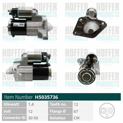 Démarreur HOFFER H5035736