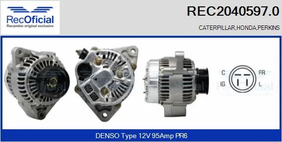 Alternateur RECOFICIAL REC2040597.0