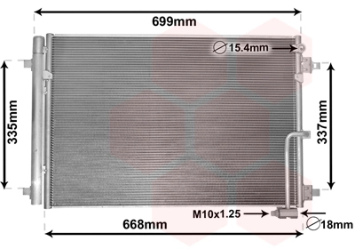 Condenseur, climatisation VAN WEZEL 03005368