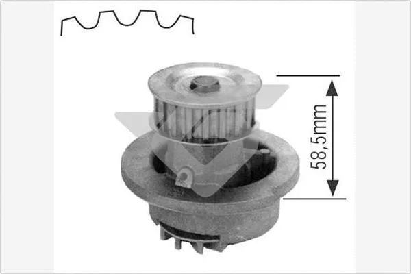 Pompe à eau, refroidissement du moteur HUTCHINSON WP0002V