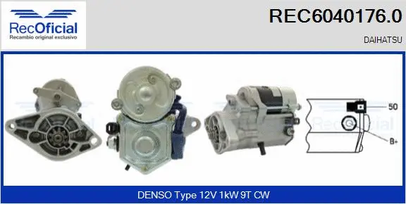 Démarreur RECOFICIAL REC6040176.0
