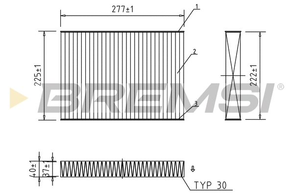 Filtre, air de l'habitacle BREMSI FC0472C