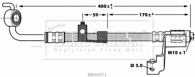 Flexible de frein BORG & BECK BBH6971
