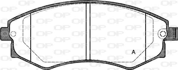 Kit de plaquettes de frein, frein à disque OPEN PARTS BPA0318.12