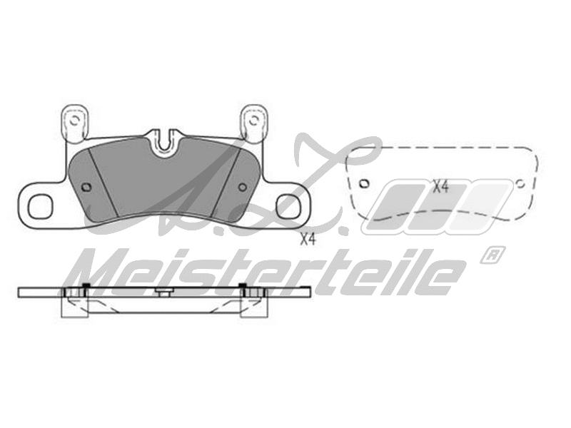 Kit de plaquettes de frein, frein à disque A.Z. Meisterteile AZMT-44-022-1761
