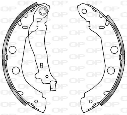 Jeu de mâchoires de frein OPEN PARTS BSA2156.00