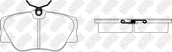 Kit de plaquettes de frein, frein à disque NiBK PN0001
