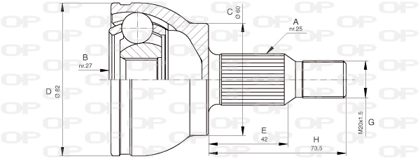 Jeu de joints, arbre de transmission OPEN PARTS CVJ5678.10
