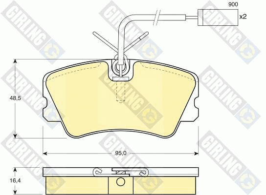 Kit de plaquettes de frein, frein à disque GIRLING 6112511