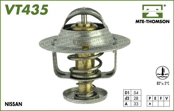 Thermostat, liquide de refroidissement MTE-THOMSON VT435.88