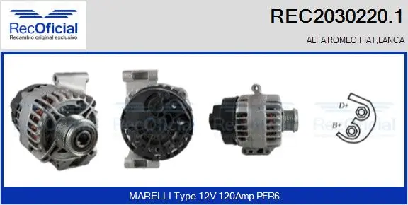 Alternateur RECOFICIAL REC2030220.1