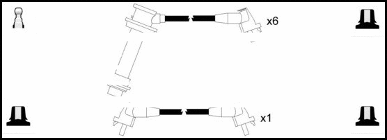 Kit de câbles d'allumage LEMARK HOES761
