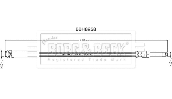 Flexible de frein BORG & BECK BBH8958