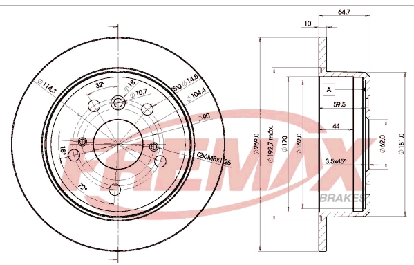 Disque de frein FREMAX BD-2443