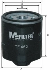 Filtre à huile MFILTER TF 662