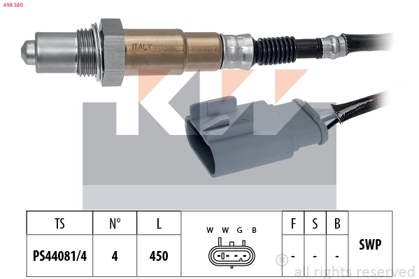 Sonde lambda KW 498 380