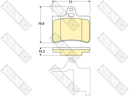 Kit de plaquettes de frein, frein à disque GIRLING 6114509